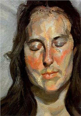 lucian freud woman-with-eyes-closed